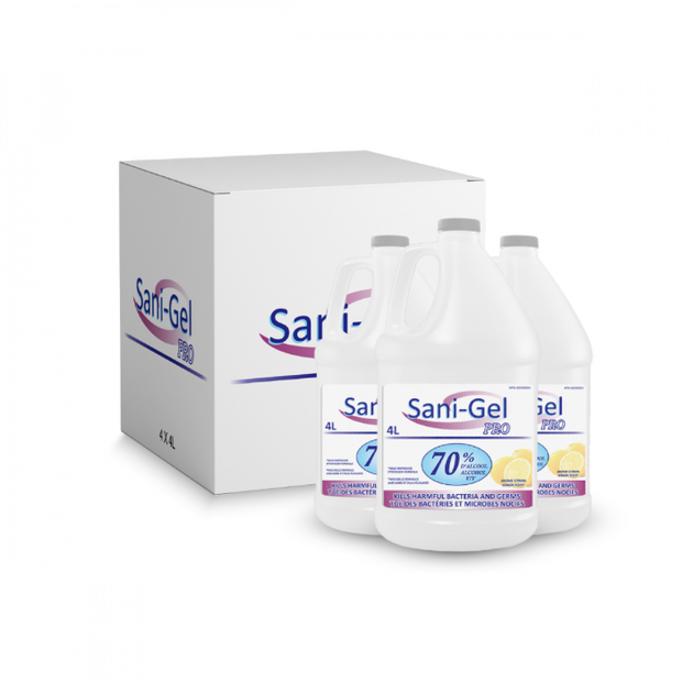 4L Sani-Gel Pro 70% Ethanol Hand Sanitizer 4 Liter pump Case of 4 - Groupe Phenicie Electrique Inc.