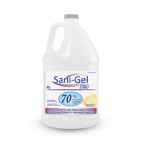 4L Sani-Gel Pro 70% Ethanol & Stand Hand Sanitizer 4 Liter pump and stand - Groupe Phenicie Electrique Inc.